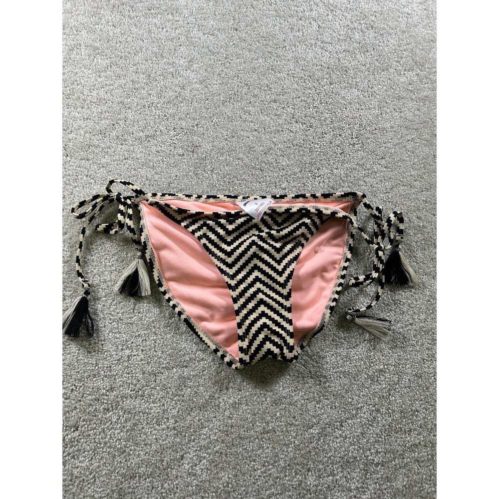 Xhilaration Collection Women's Swimwear Bikini Bottom Size S Black Beige‎